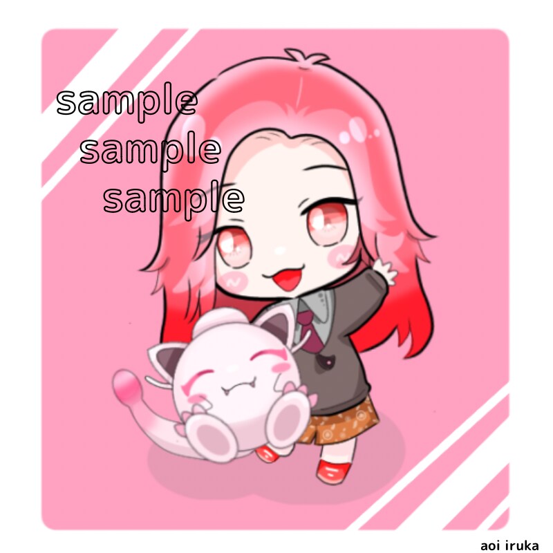 あなたのミニキャラと相棒をイラスト化します ゲーム用SNSアイコンとして使用できるミニキャラを描きます イメージ1