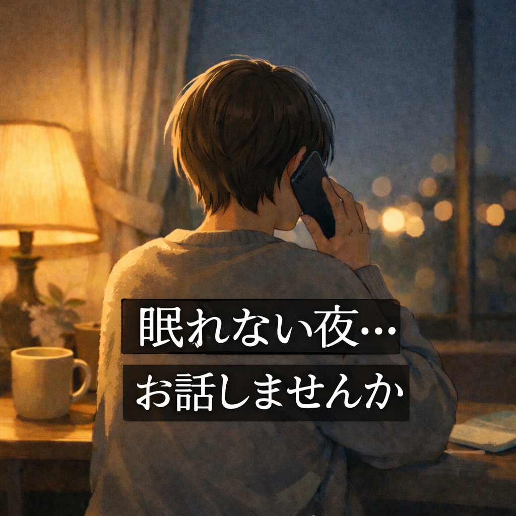 30代限定｜眠れない時のお話相手になります 眠れない方、ゆっくりお話しませんか イメージ1