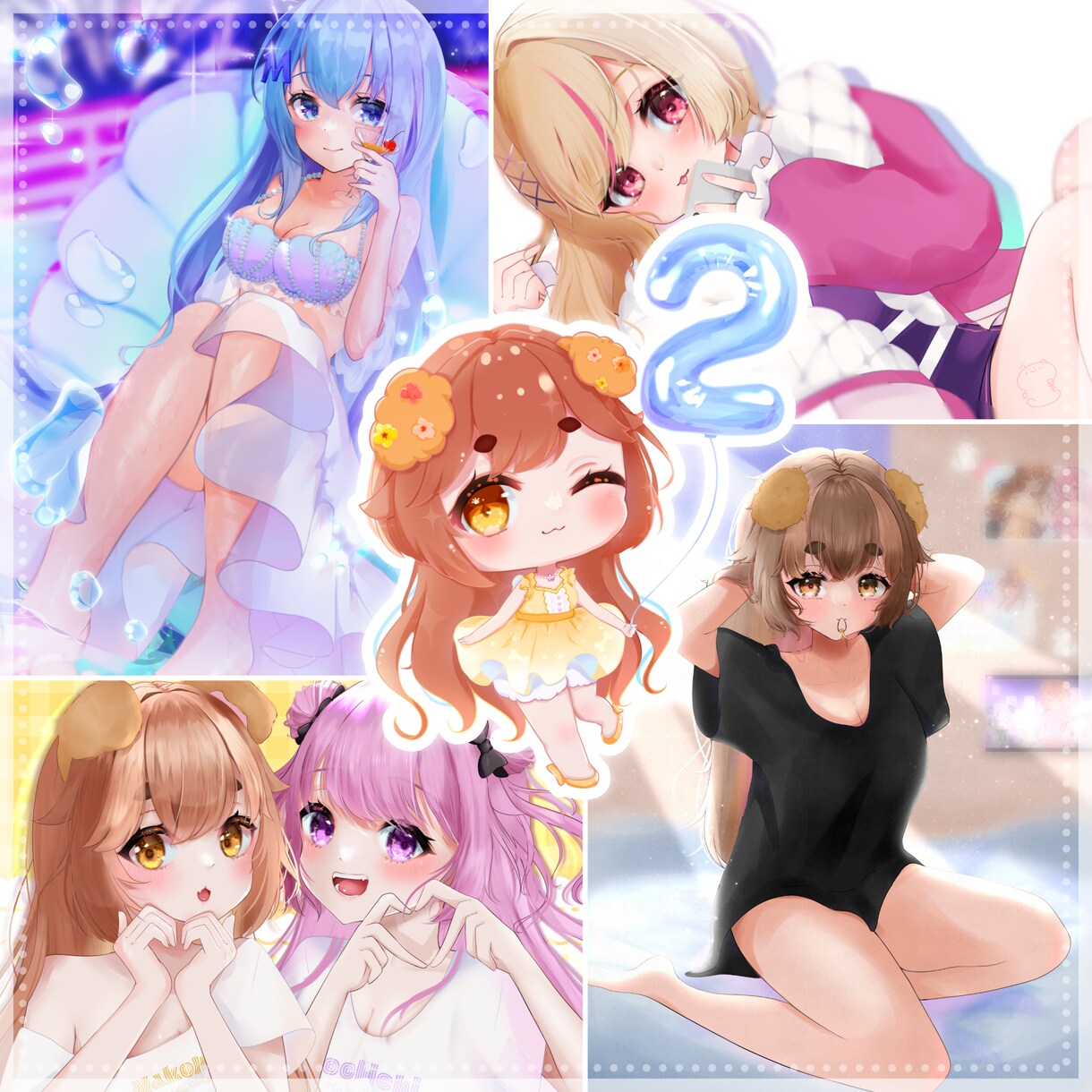 可愛い・かっこいいイラスト描きます ♡　歌ってみた・グッズに！アニメーションも制作可　♡ イメージ2