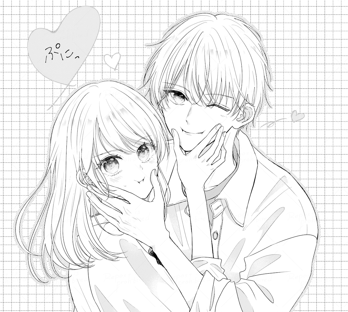 少女漫画家がモノクロイラスト描きます アイコンやヘッダー、動画サムネイルにいかがでしょうか？ イメージ1