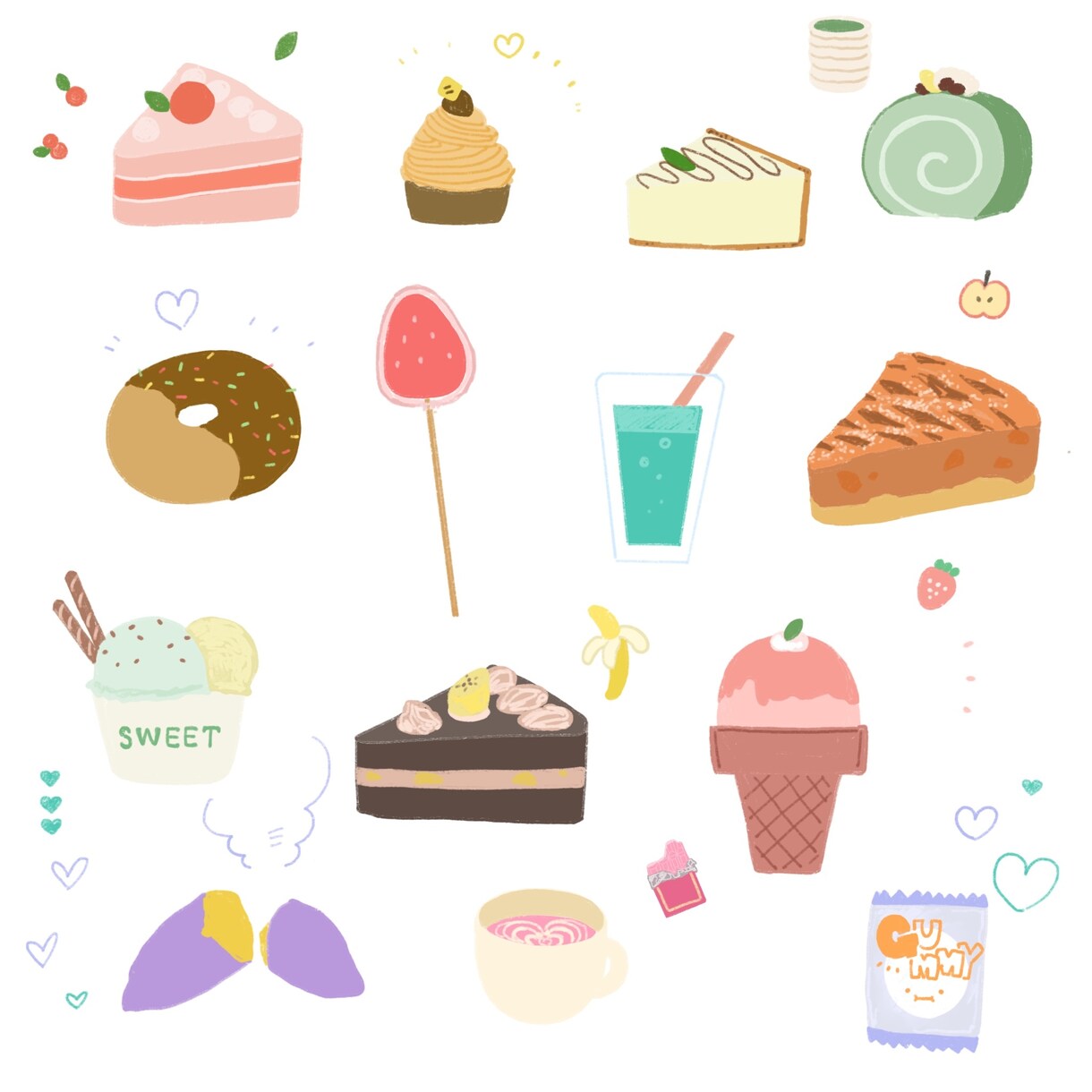あなたが使いたいちょこっとしたイラストを描きます SNS映え！可愛いイラストでお洒落なアイコンに。 イメージ8