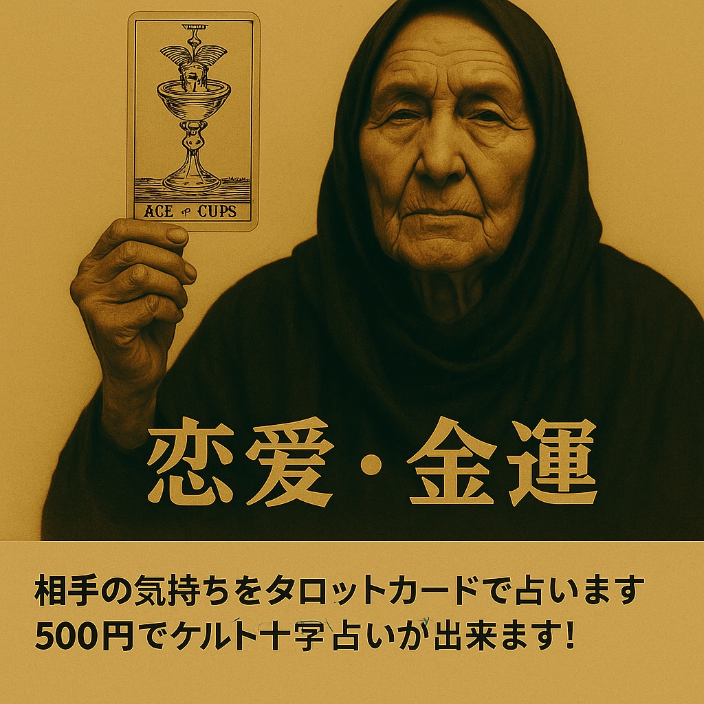 相手の気持ちをタロットカードで占います 500円でケルト十字スプレッド占いが出来ます！ イメージ1