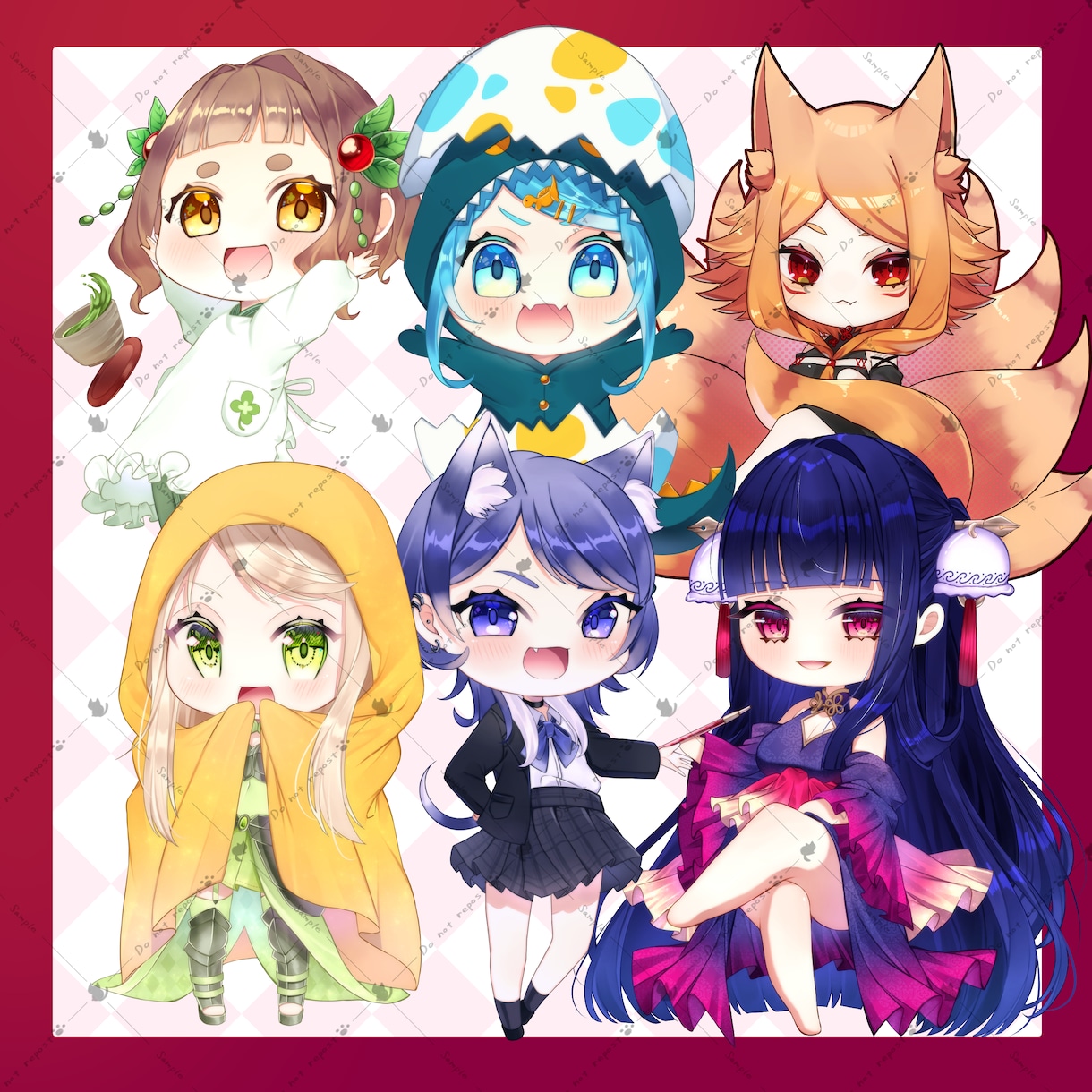 SDイラスト描きます 返礼品やグッズにぴったり！かわいいミニキャラです！ イメージ2