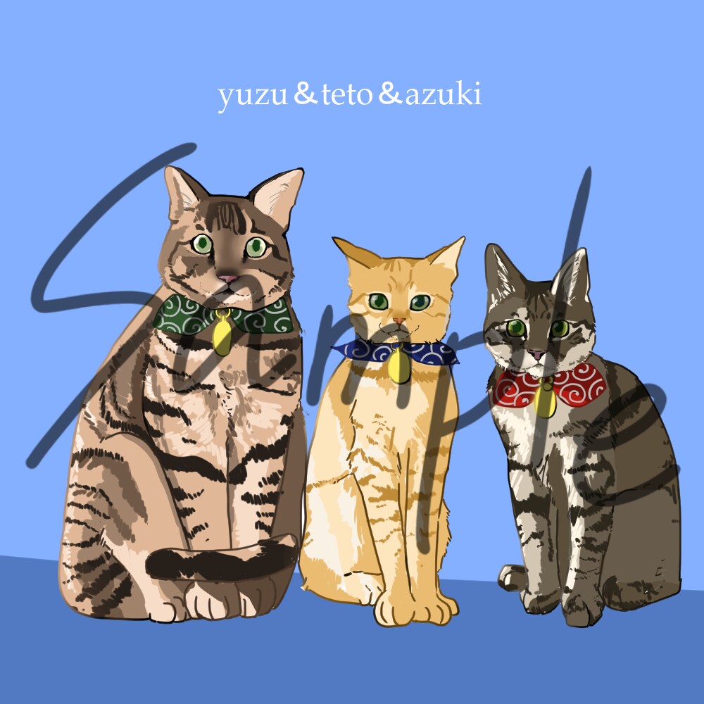 生き物(ペット等)の似顔絵イラスト描きます ユルっとリアルなペットの似顔絵を提供します！ イメージ2