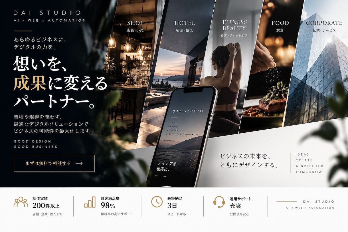 店舗の予約案内LPを制作します メニュー・営業時間・予約先をスマホで見やすく整理 イメージ5