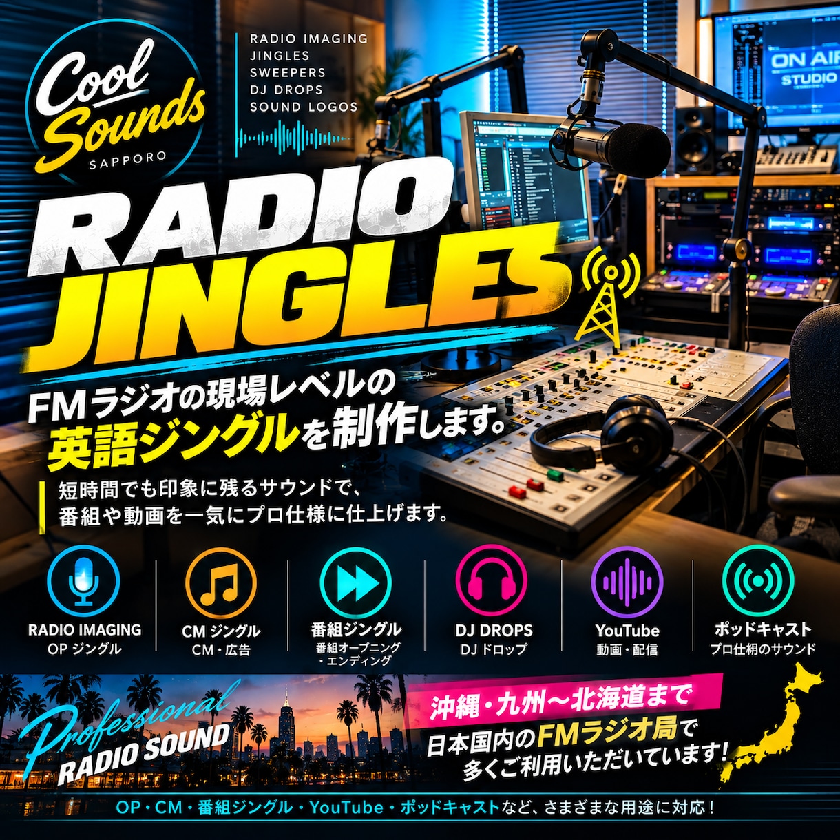 FMラジオジングルを制作します ジングルひとつでワンランク上の演出を！ イメージ1