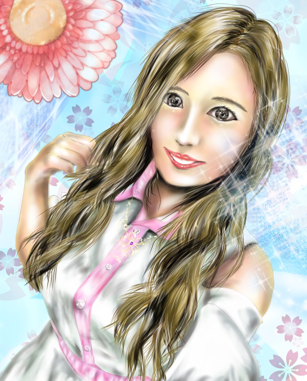 女性の似顔絵を美しく描きます 美女専門イラストレーターの描く似顔絵✨ イメージ4