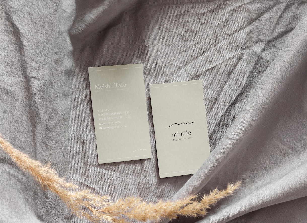 修正無制限！オシャレでシンプルな名刺お作りします スタイリッシュ オリジナル 両面 印刷可能(別途料金) イメージ1