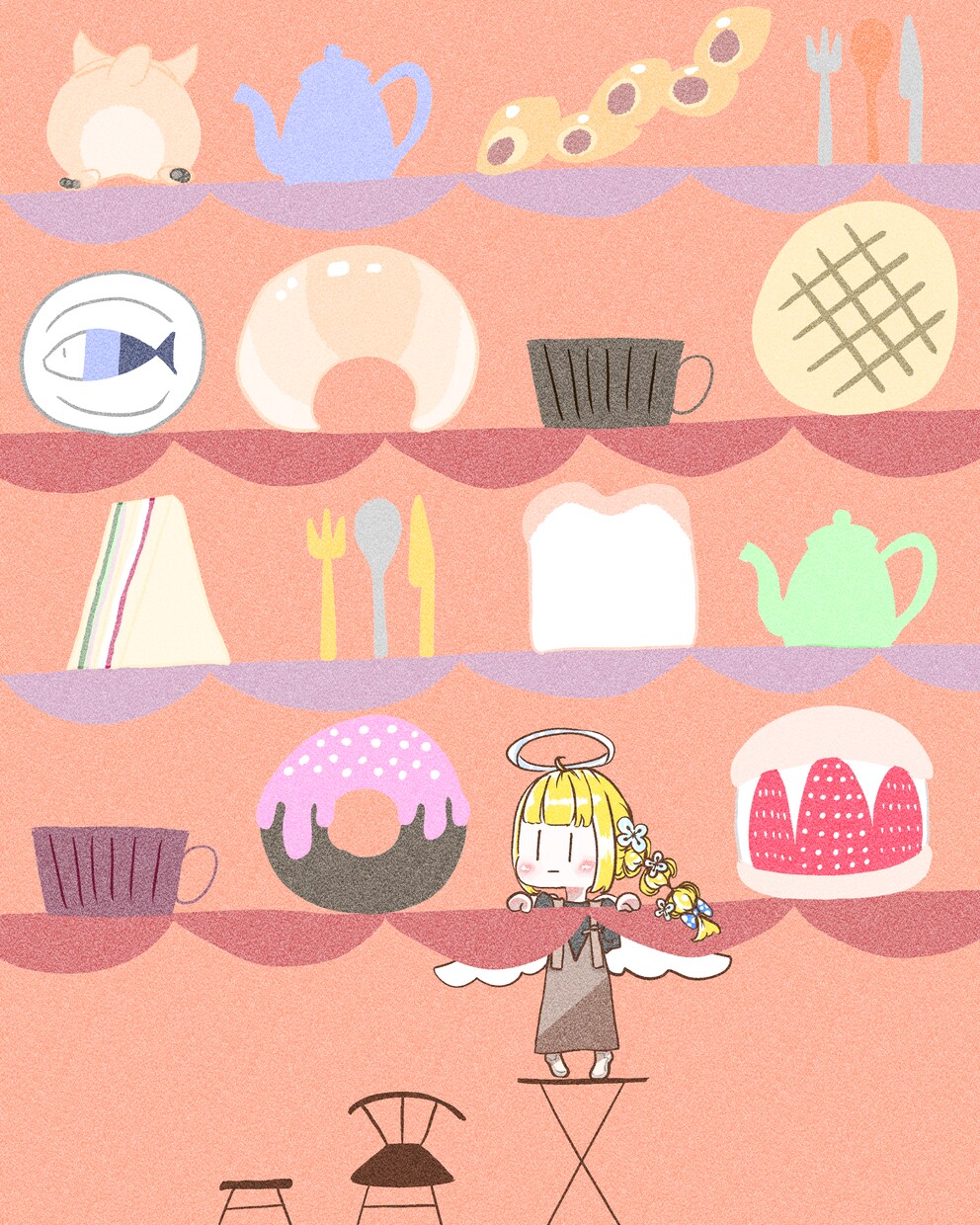絵本のような、ゆるふわおしゃれイラストを描きます おしゃれでゆるい、気持ちが和らぐ一枚をプロがお描きします！ イメージ7