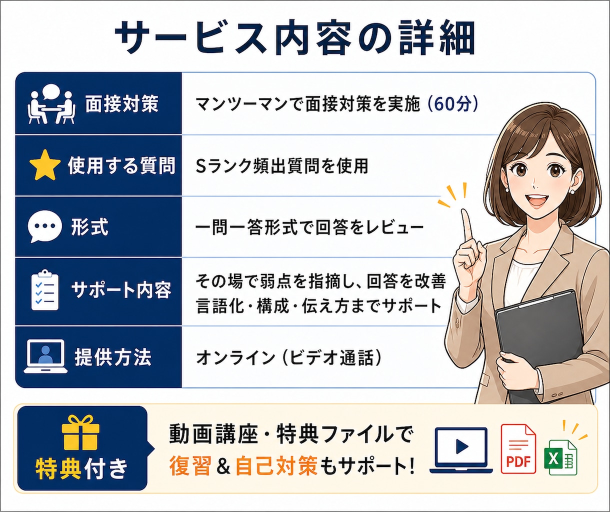採用担当20年が面接練習で回答を徹底改善します 本番で伝わる実践的な面接トレーニング｜面接対策・模擬面接OK イメージ6