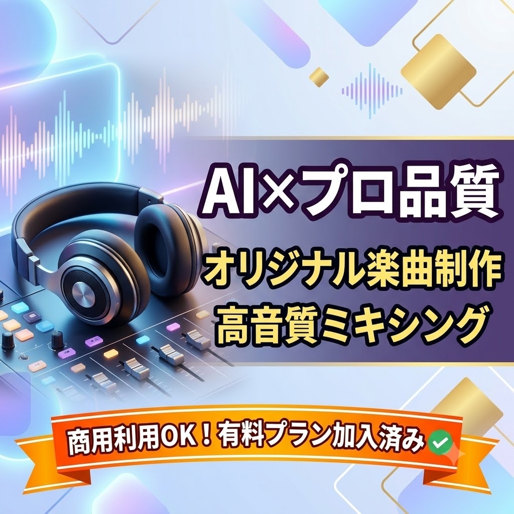 AI×プロ調整で楽に！商用利用OKで作成します 【商用利用可】歌詞やイメージから高品質なオリジナル楽曲を制作 イメージ1