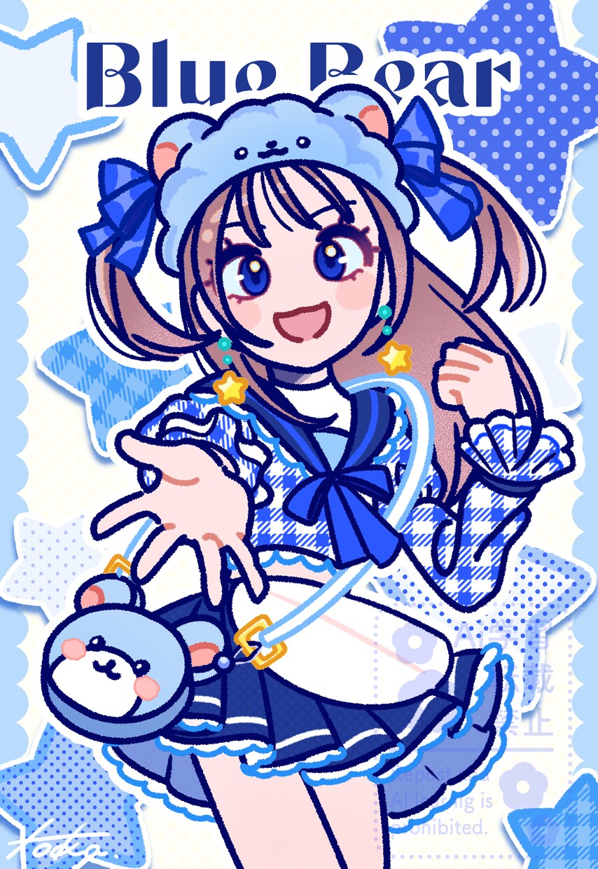 レトロポップな一枚絵かきます 構図お任せでレトロポップな可愛いイラスト制作 イメージ4