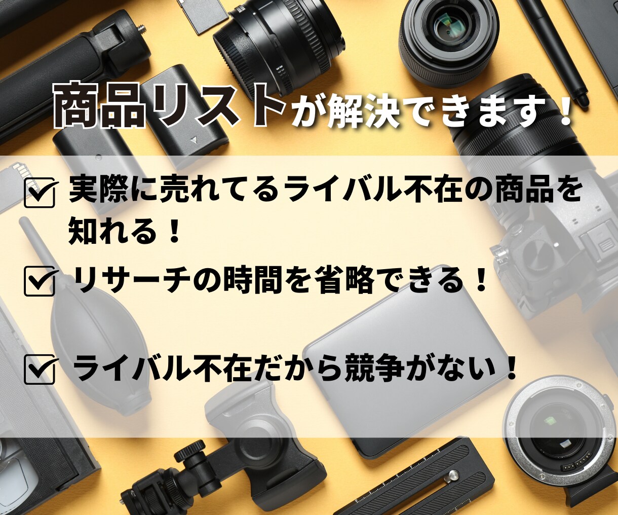 カメラ売れ筋商品をヤフオクトップセラーが教えます 【ライバル不在！】超穴場仕入れ！ 商品リスト30 イメージ3