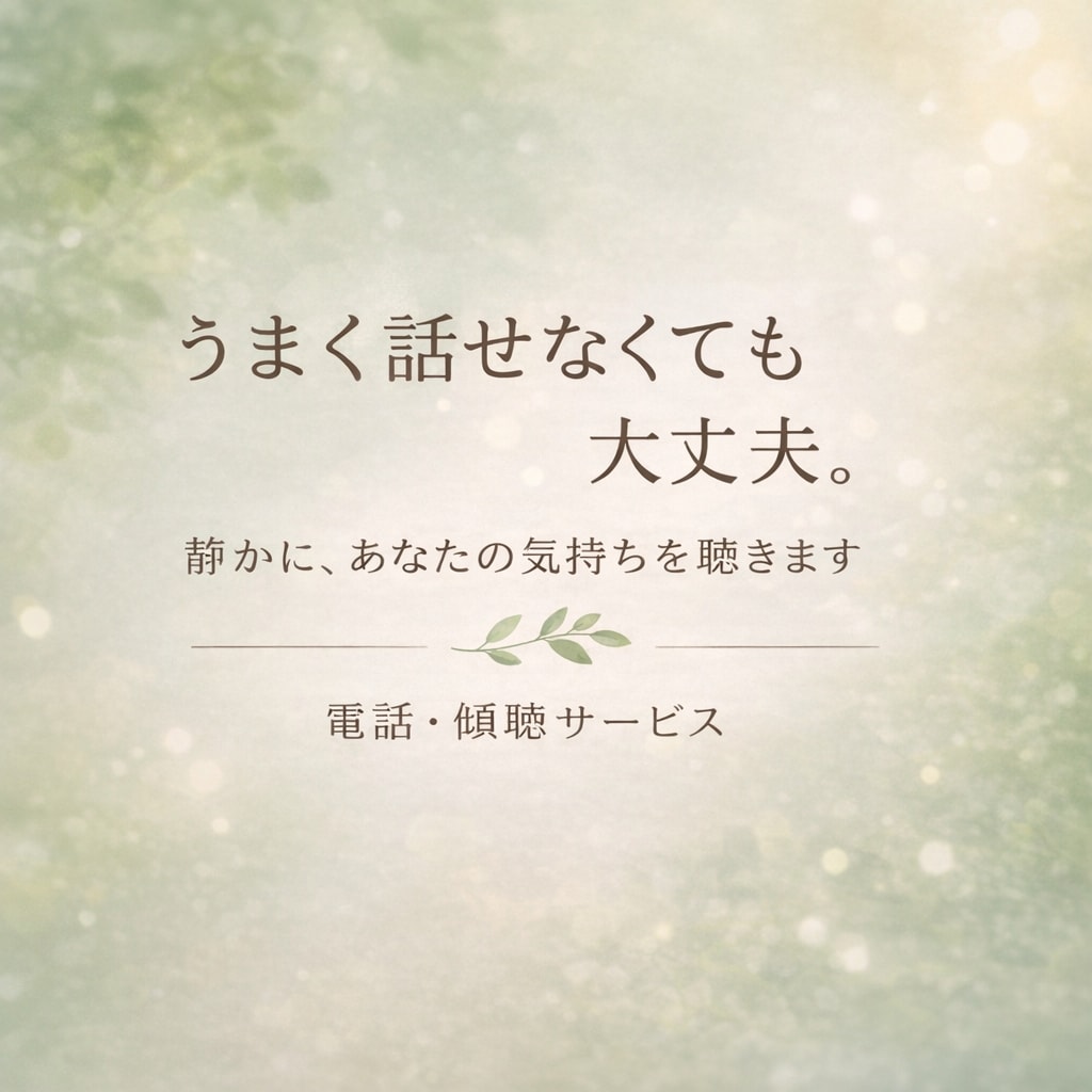 評価せず、気持ちを整理するお話を聴きます 答えを出さなくていい、安心して話せる時間です イメージ1