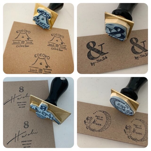 フルオーダー オリジナルショップスタンプ作成します 配置自由ハンコ/スタンプ　20−50mmサイズ イメージ10