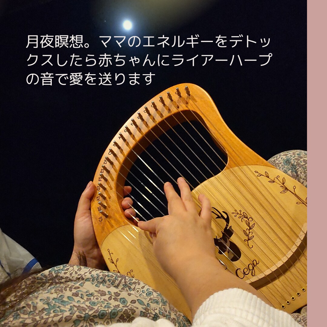 ライアーハープを使った胎教ヒーリングをします 音楽波動で右脳活性。一生で今しかない時期に美しい胎内記憶を。 イメージ3