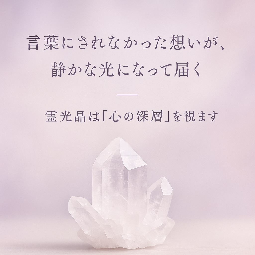 霊光晶で視る｜あの人の本音を紡ぎます 触れられない想いを、静かに言葉に変えて イメージ2