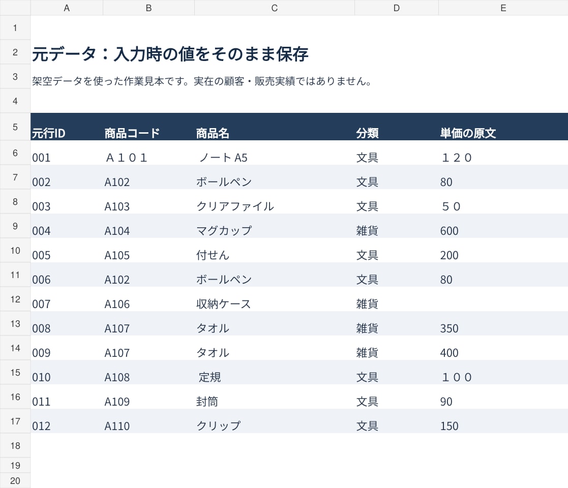 Excel・CSVの表記ゆれや重複を整理します 元データ保存・変更記録付きで使いやすい一覧へ イメージ2