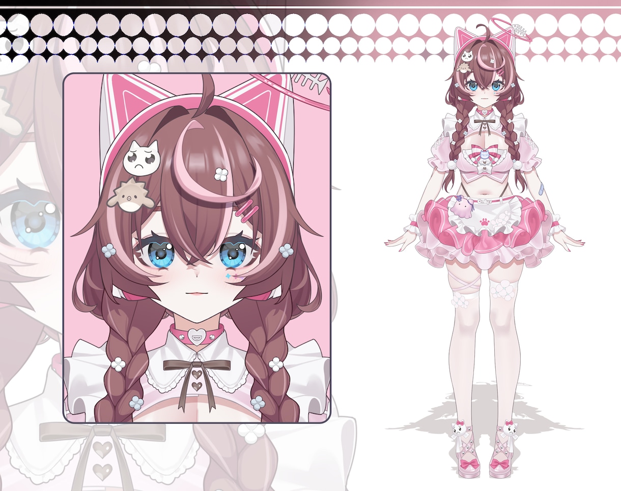 多種多様な可愛いLive2Dモデルをお作りします ニーズに合わせてサイバーパンク風、小悪魔系、地雷系対応可能 イメージ5