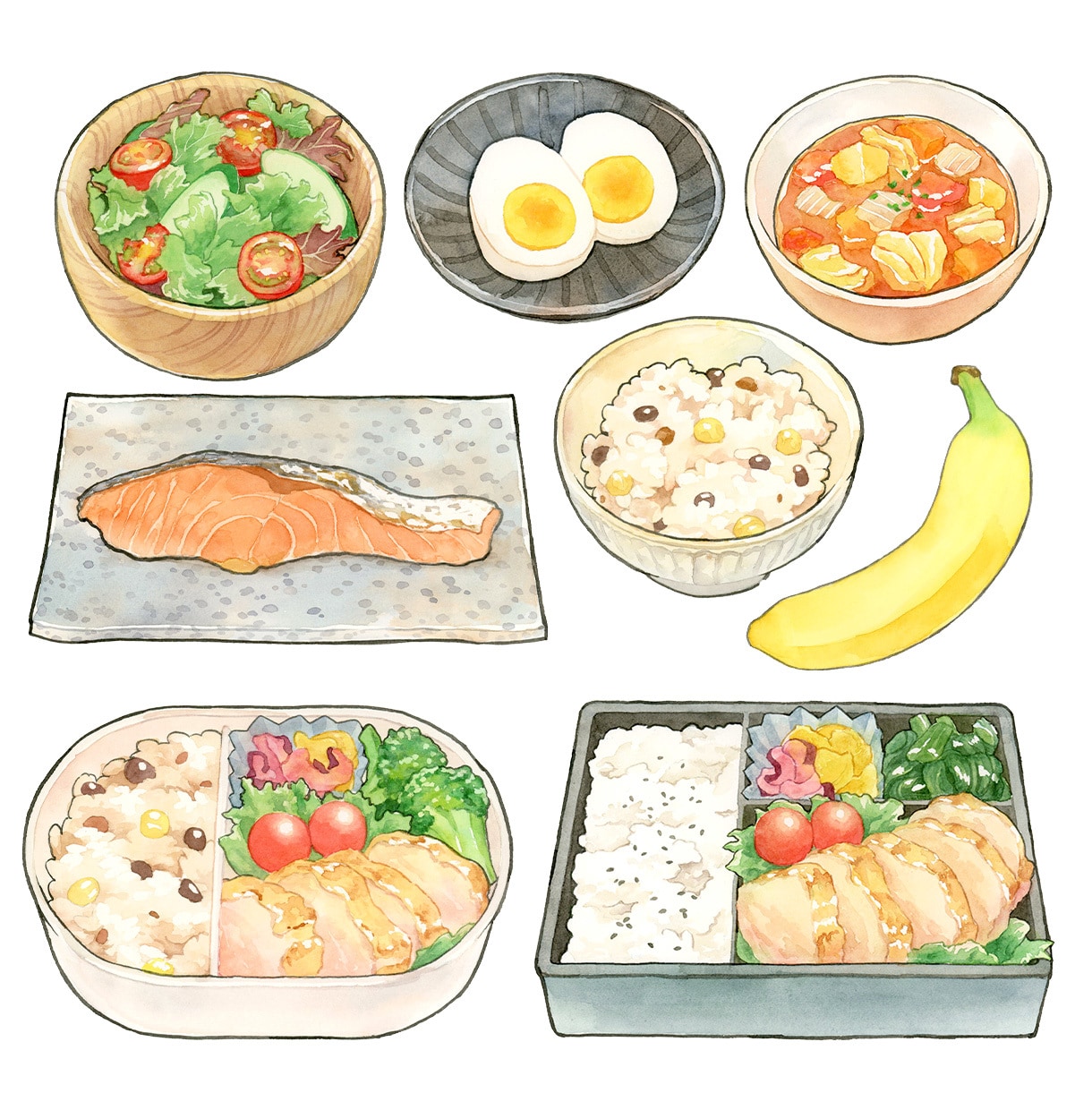 商用◎水彩で食欲をそそる食べ物のイラストを描きます 広告・挿絵・メニューに。ラフ修正無制限、ヒアリングが得意です イメージ9