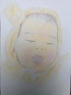 お子さまの絵を柔かい色鉛筆タッチで描きます 幼い頃の可愛らしさを やわらかなイラストとして残したたい方へ イメージ2