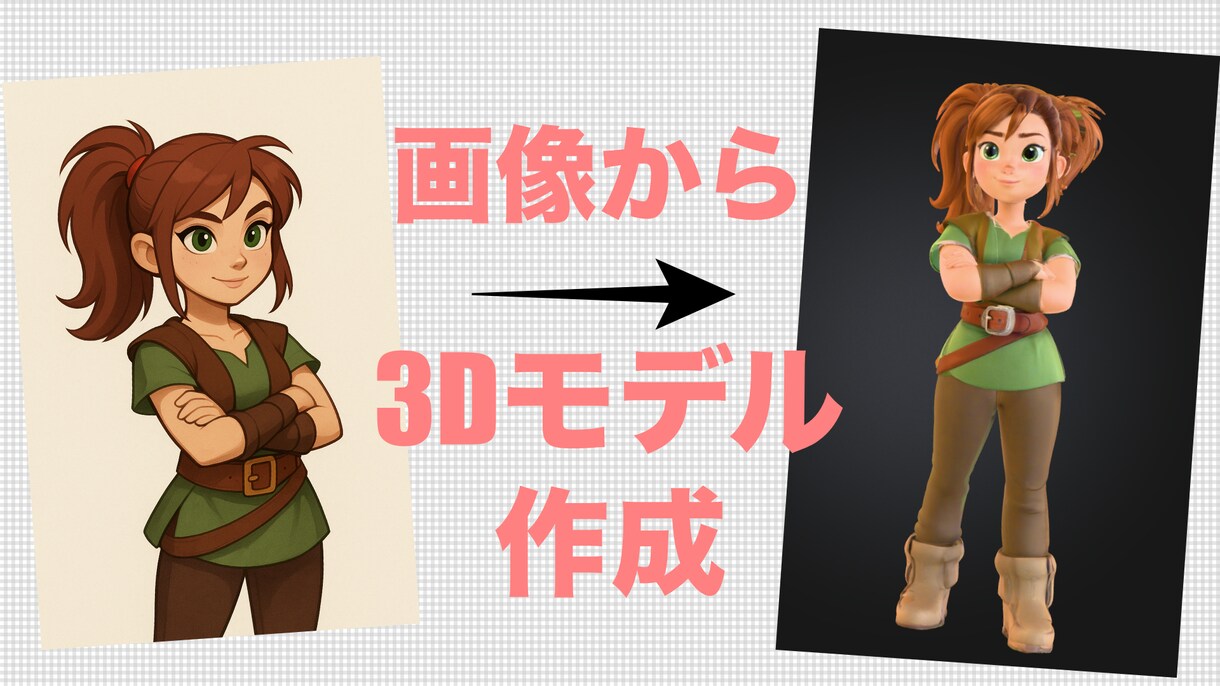 画像やテキストから、3Dモデル化します 低価格でスピーディーに。小物・背景、キャラクター等に対応 イメージ1