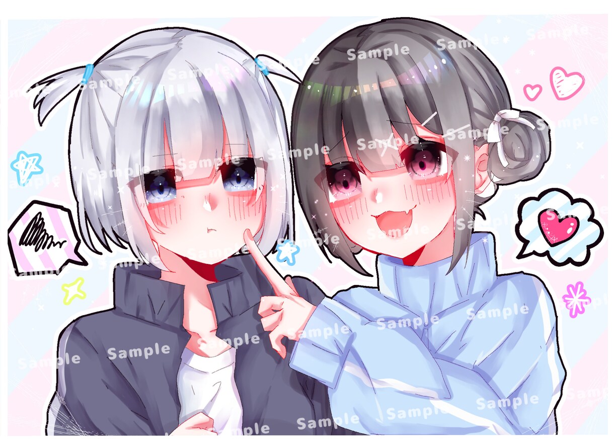 アイコン.ペア画.立ち絵描きます あなたのためにかわいいをお届け致します。 イメージ7