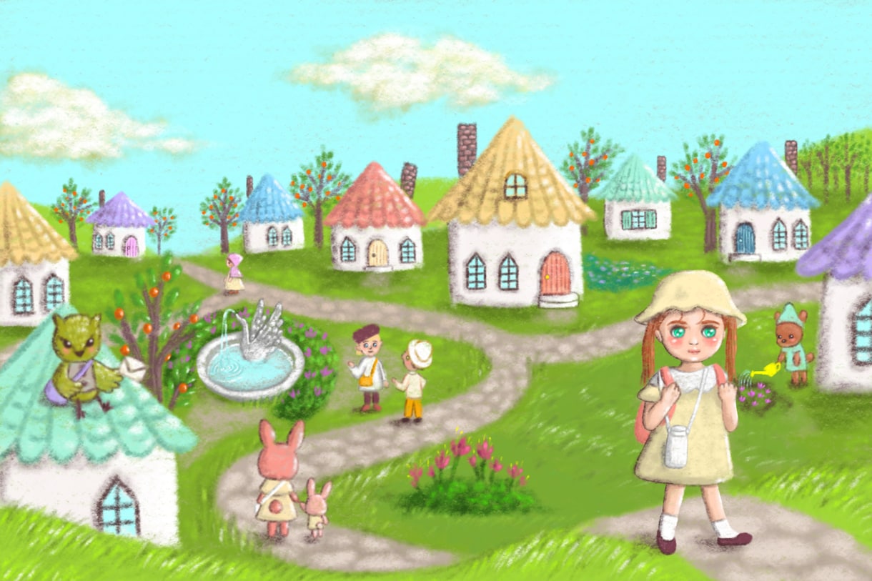 絵本のイラスト描きます あたたかみのある画風で絵本などの挿絵や表紙を描きます イメージ1