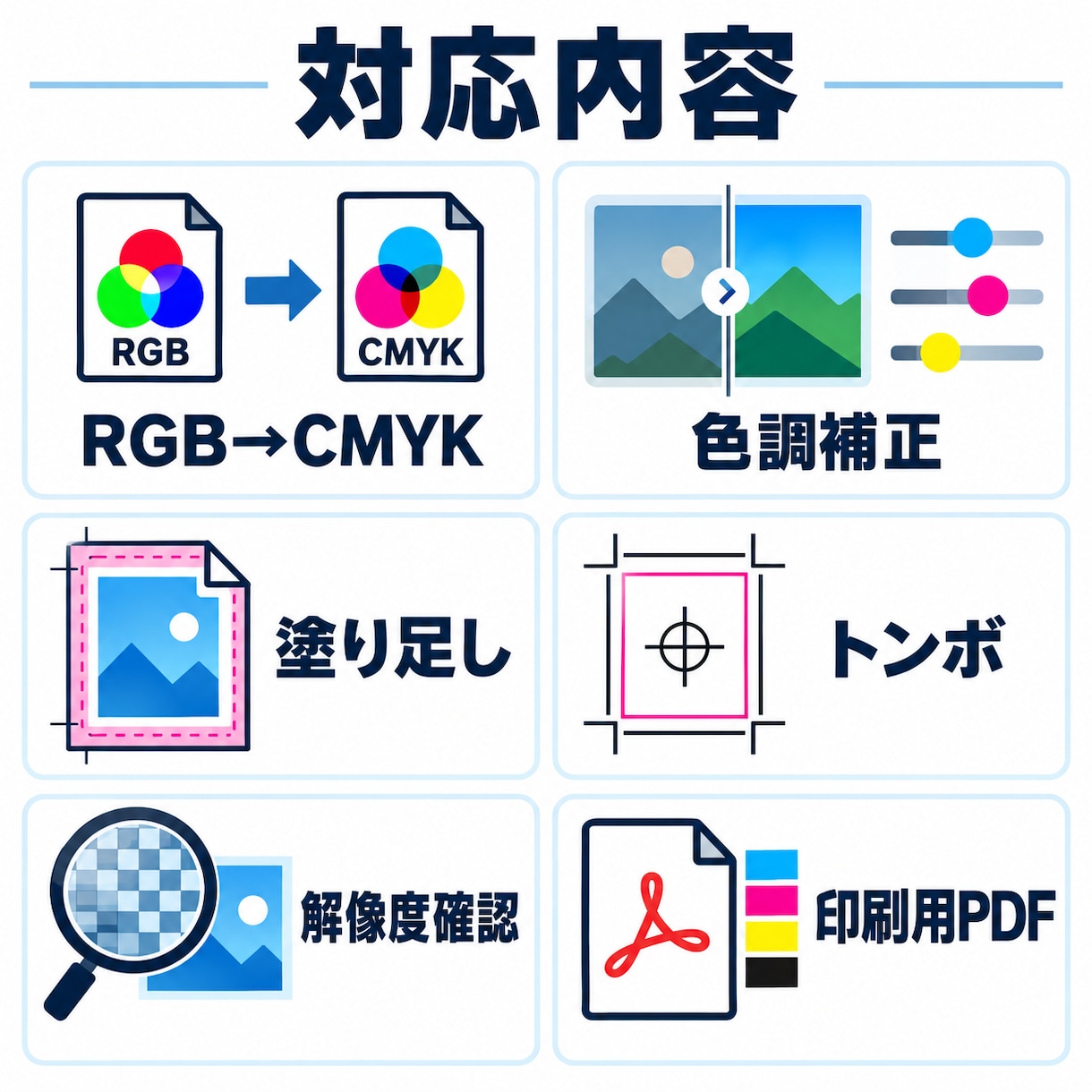 AI・Canva画像を印刷できるデータに整えます CMYK・塗り足し・トンボ付きPDFで納品します イメージ2