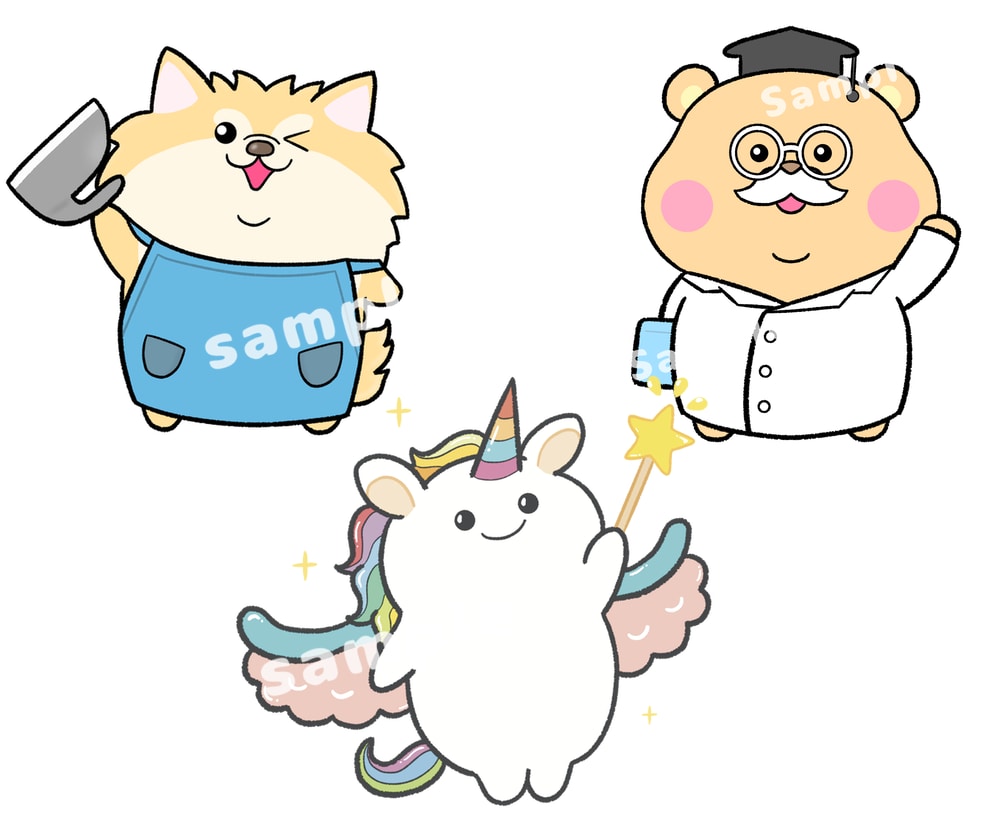 見る人をほっこりさせるキャラクターをデザインします アイコンや商用利用に！ゆるくてかわいい動物たちを描きます♪ イメージ5