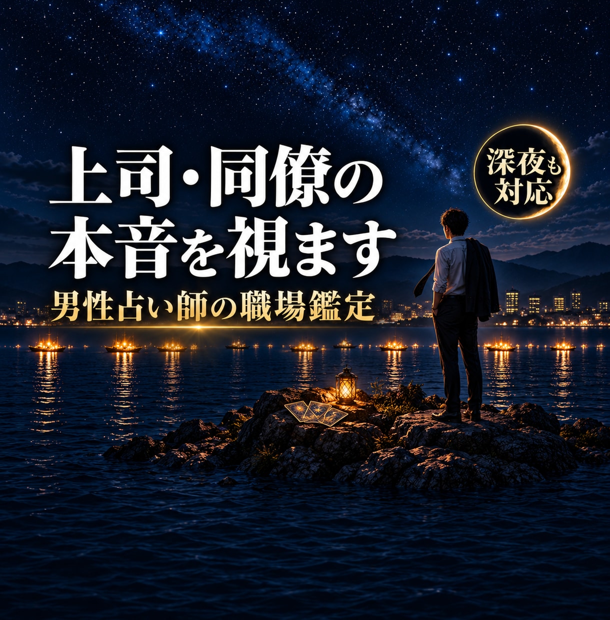 職場の上司・同僚の本音を、男性占い師が視ます 冷たくされる・評価されない｜霊視とタロットで視ます イメージ1