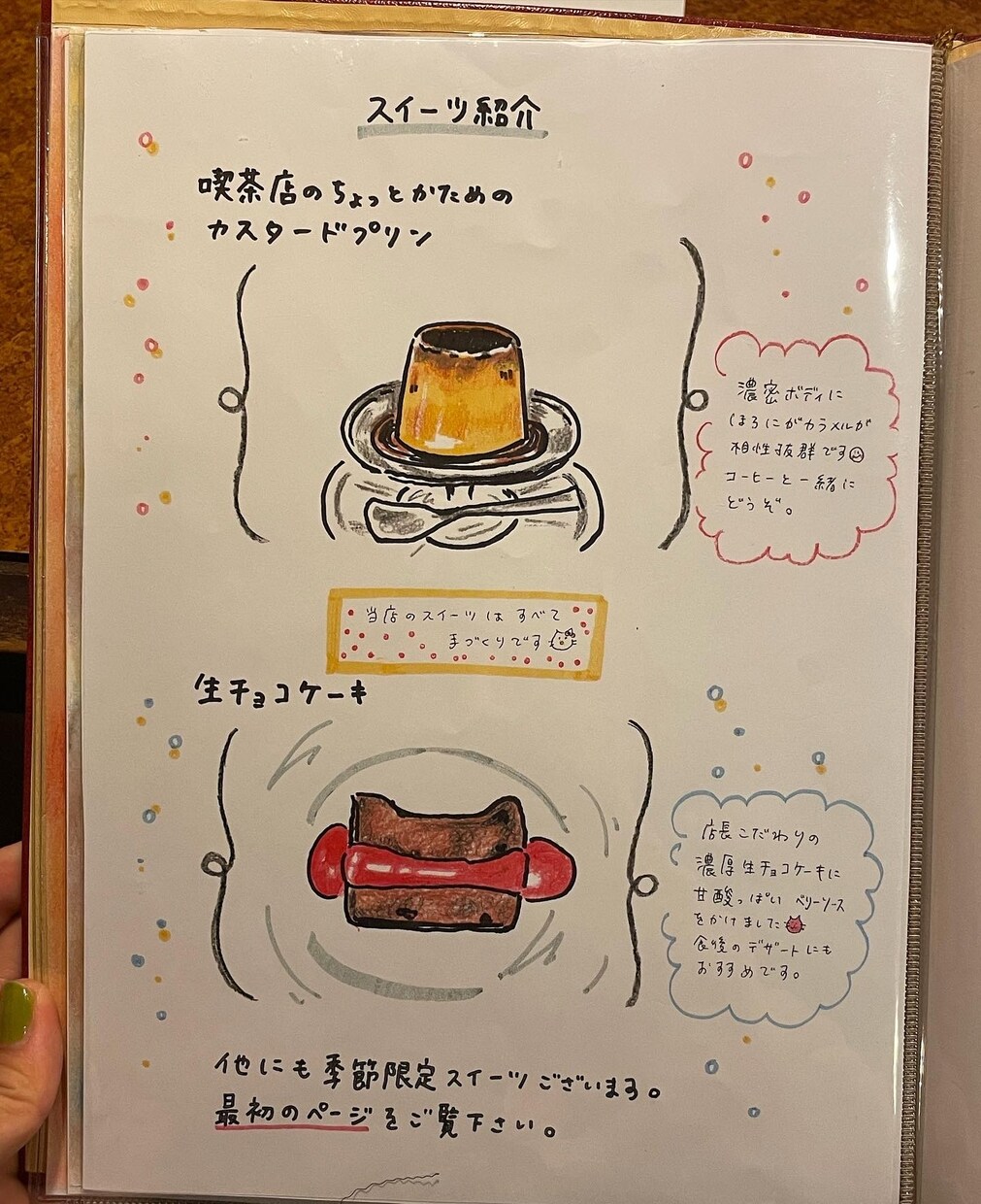 カフェや飲食店向けに手描きメニュー作成します 手がきでお店やお料理の雰囲気に合わせて作ります。 イメージ6