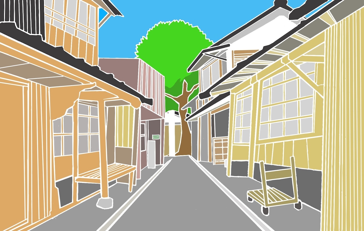 商用可！建物や風景を味のあるイラストで描きます 店舗や街の風景を、味のあるオリジナルイラストで イメージ6