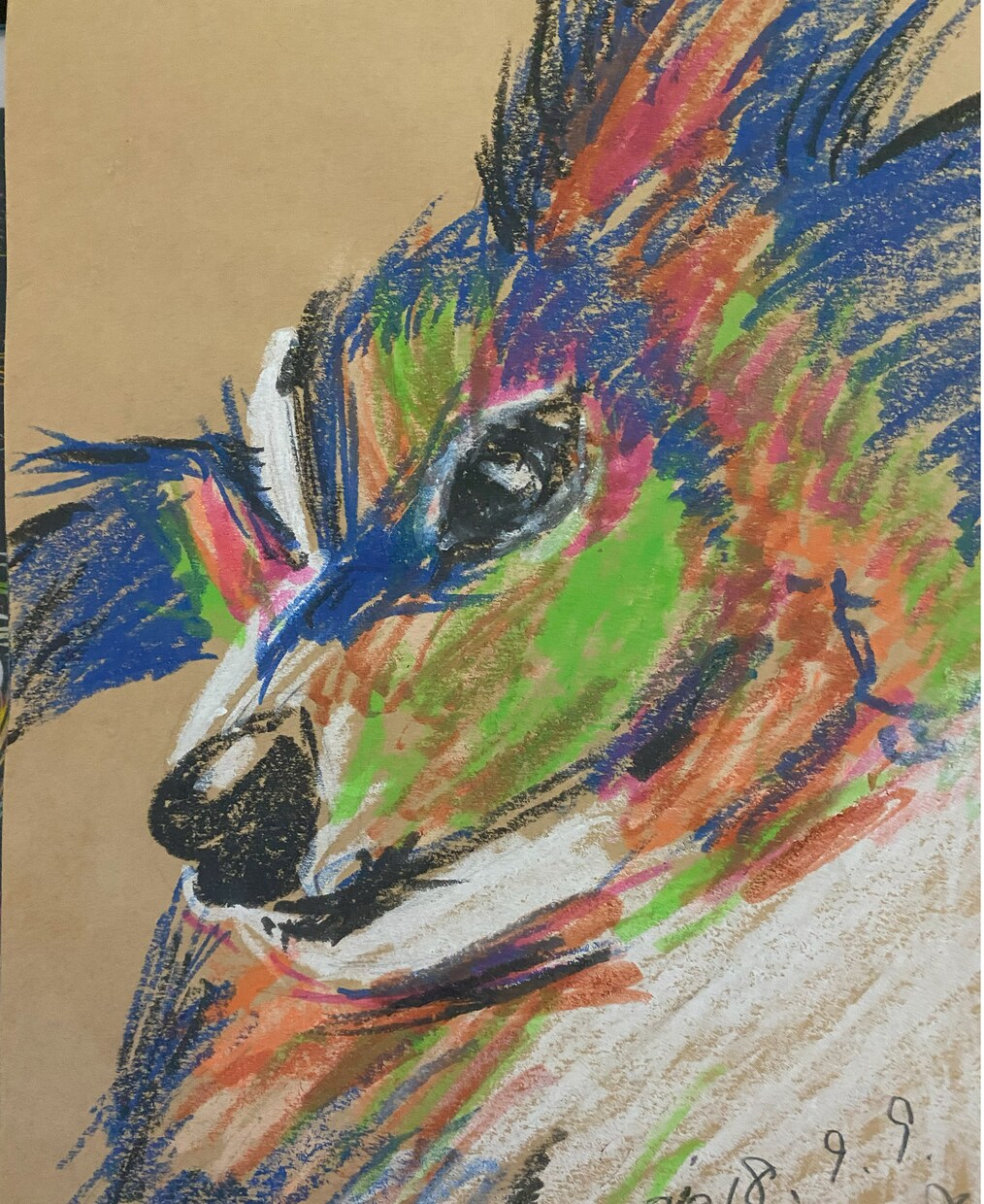 ペット（小動物・爬虫類も）削り画、色鉛筆画描きます 削り画は色付き紙の黒塗りを削ります。 イメージ4