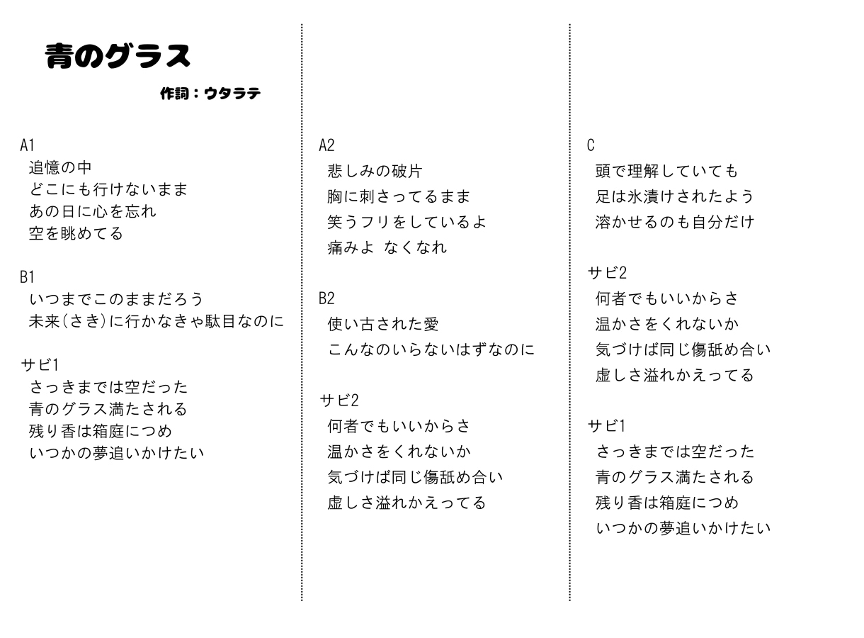 経験豊富な作詞家があなたの希望に寄り添います ボカロ音源で譜割もサポート！曲作りがスムーズに進む歌詞制作 イメージ7