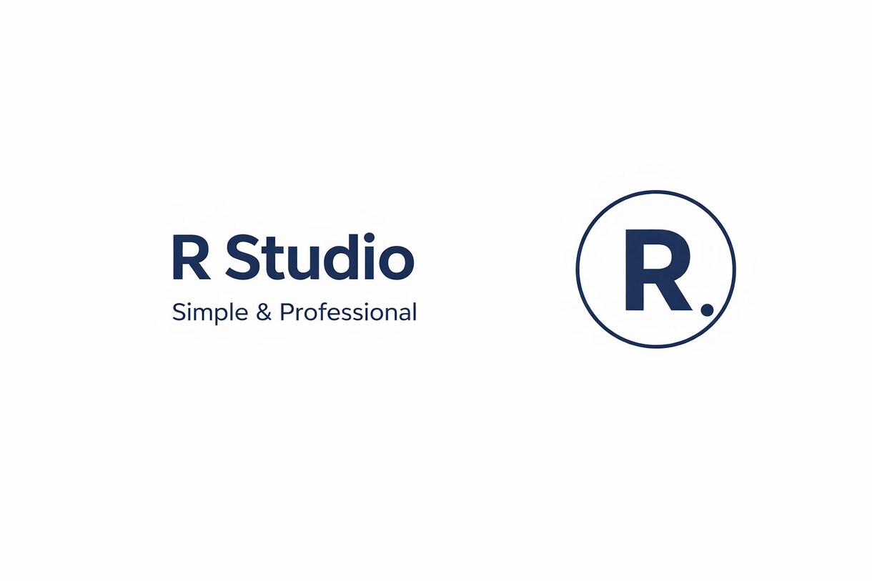R Studio|シンプルで美しいロゴ制作します シンプルかつ強い印象のロゴを提供します イメージ1