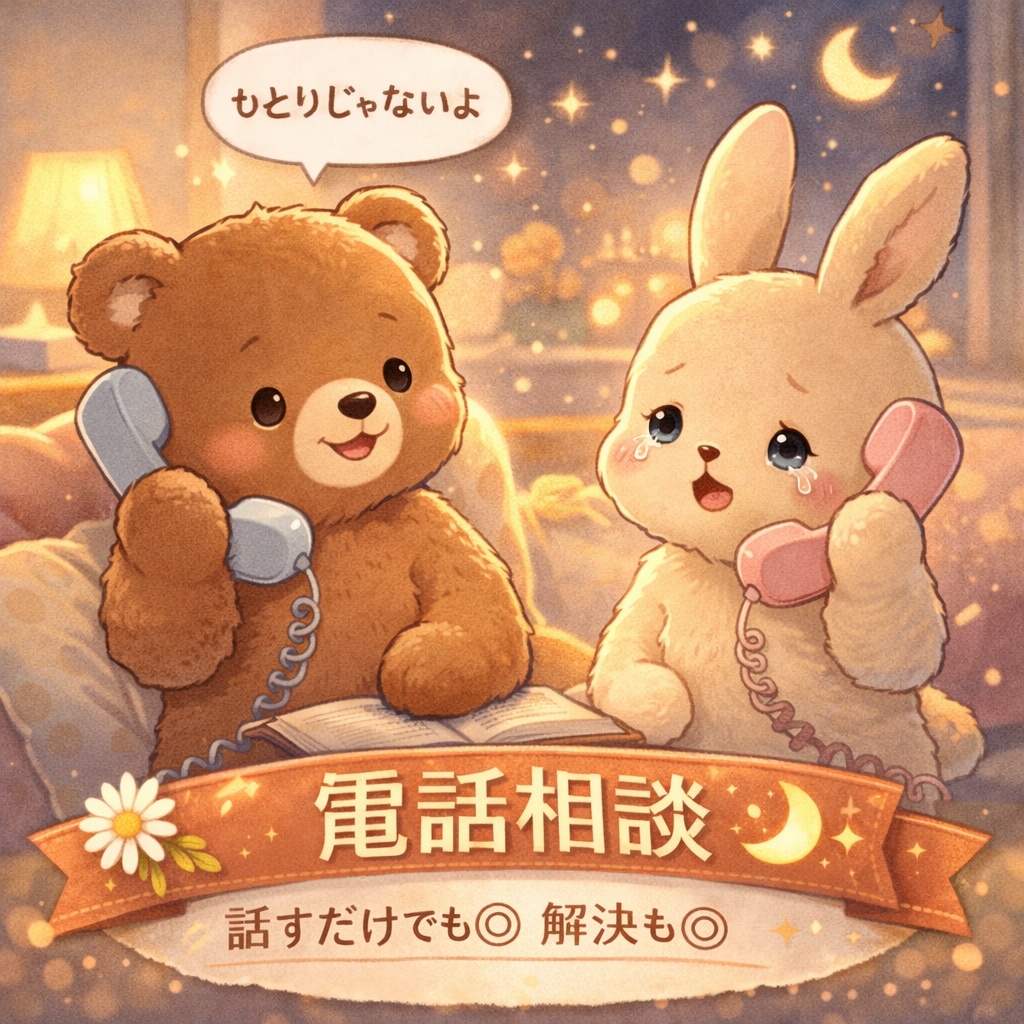 寝付けない夜、あなたの心を軽くする電話時間にします 相談・雑談OK☆話すだけでも、解決への道でも◎ イメージ1