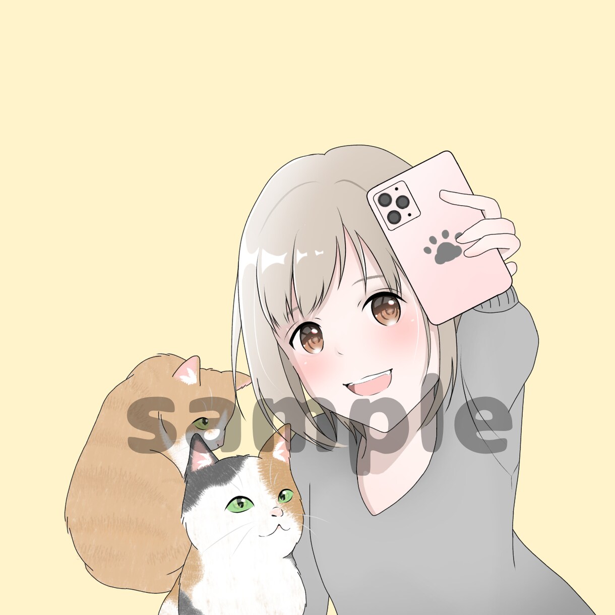 アニメ風の似顔絵でペットとの大切な思い出を描きます プレゼントやあなたの日常を豊かに。 イメージ5