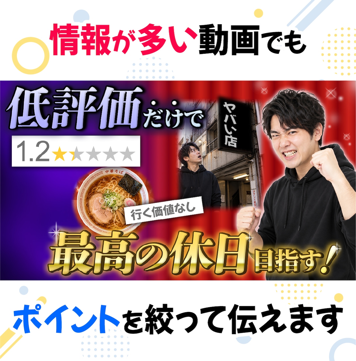 バラエティ／企画系YouTubeのサムネ制作します 動画の“いちばん面白いところ”を整理して、見たくなる1枚に。 イメージ3