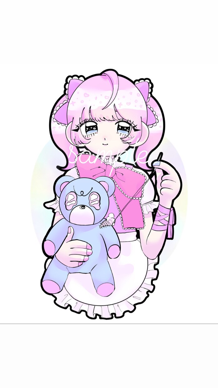 地雷かわいい♡イラスト等描きます 個性強めのイラストでバリバリ目立っちゃいましょう！ イメージ2