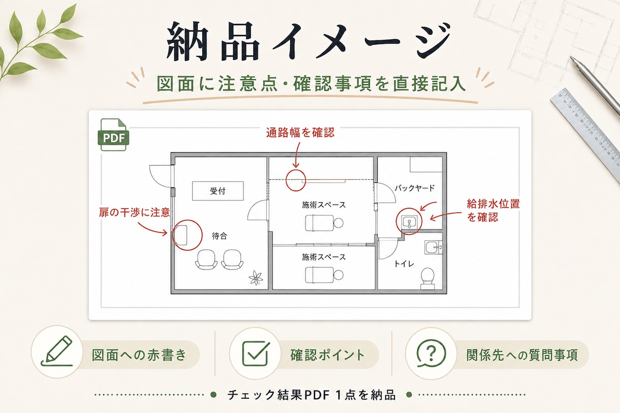 サロン物件の図面を契約前に確認します 建築士×宅建士×ICが広さや設備の注意点を整理 イメージ4