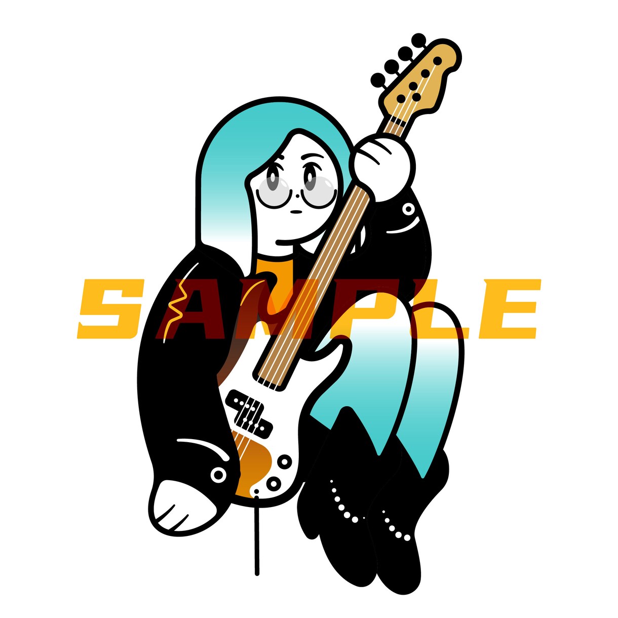 2名様限定価格  人物 X ギター/ベース描きます アイコン書きます。ほかの楽器も可能！お気軽にご相談ください♪ イメージ4