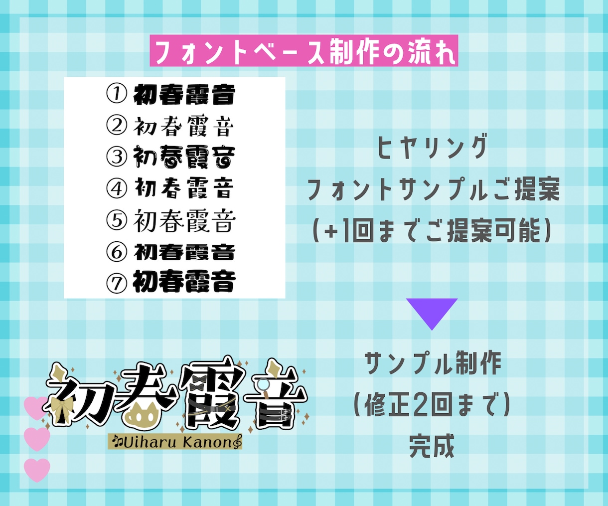 配信者/Vtuberさんのネームロゴ作ります フォントべース、作字ベースが選べます◎ イメージ4