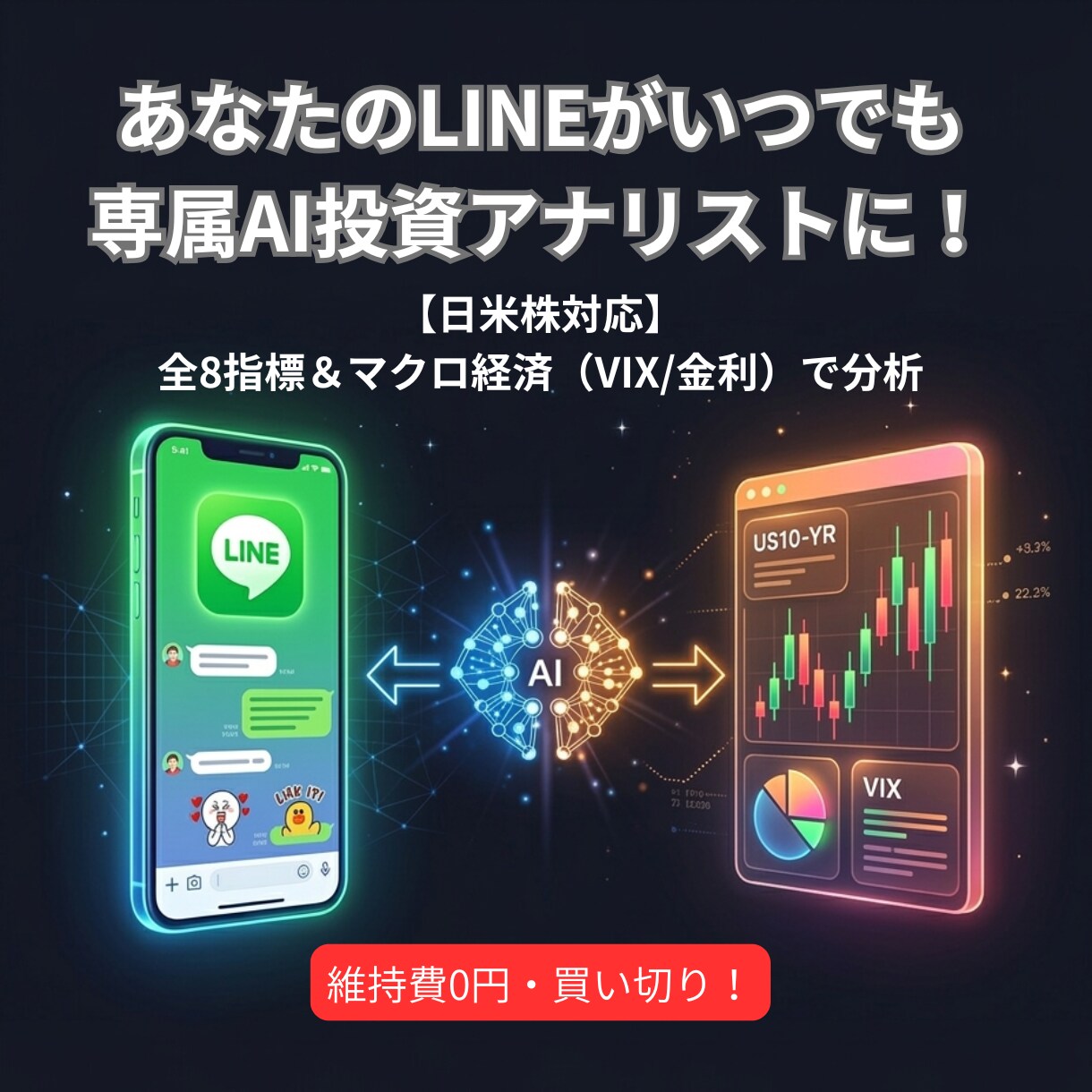 LINEで完結！AI株価分析ボットを作ります 株初心～中級者へ！LINEで手軽にデータ収集＆チャート分析！ イメージ1