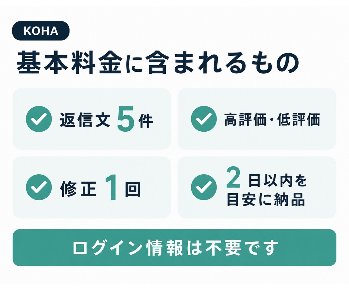 Google口コミ返信文を5件作成します 高評価・低評価どちらも、内容に合わせて丁寧に作成します イメージ2