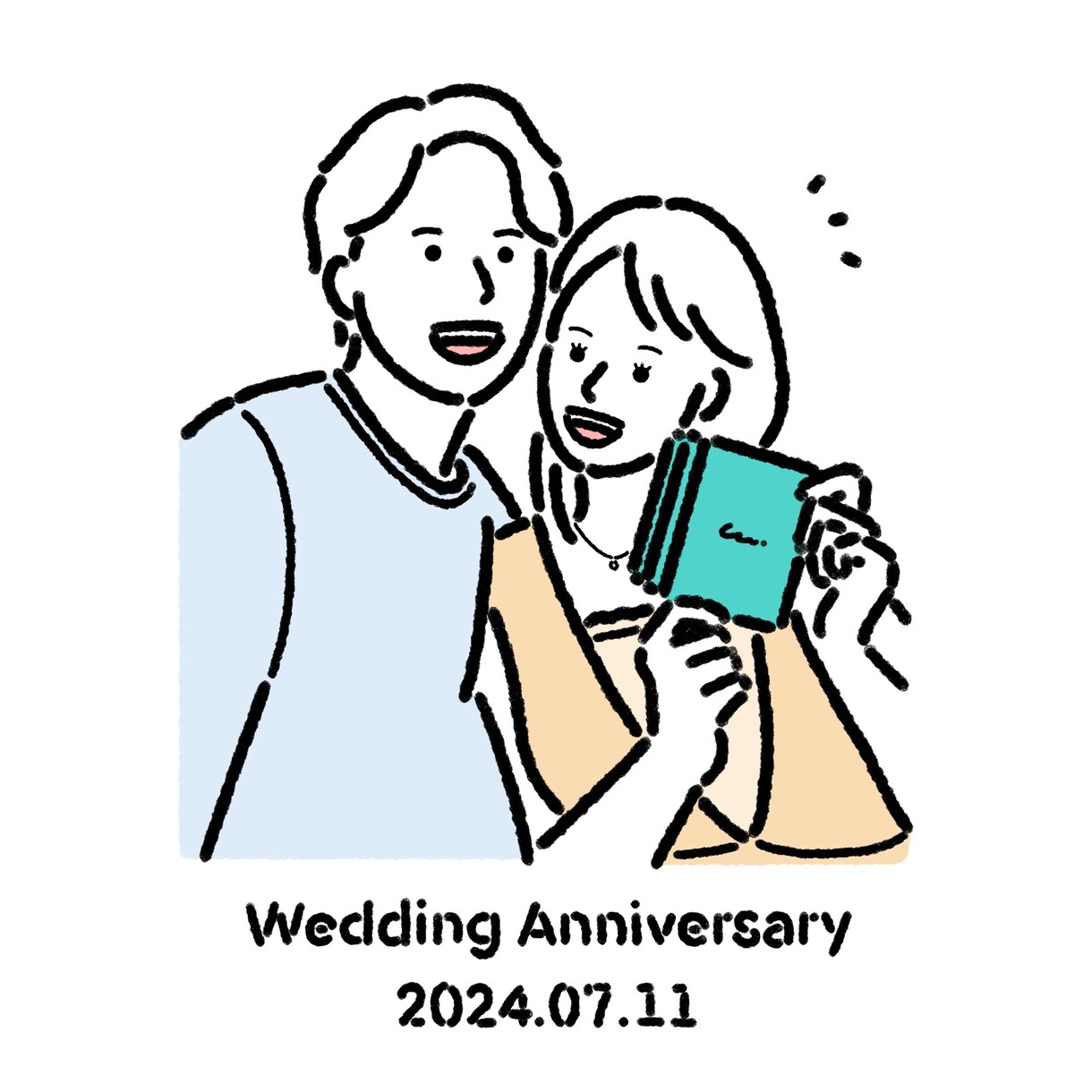 思わず微笑む、心温まる似顔絵で思い出を形にします 大切な人への贈り物に、シンプルな似顔絵をお届け！ イメージ3