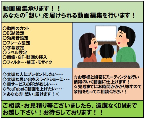 動画編集＋サポート付で承ります 動画編集＋サポート付でご相談承ります イメージ1