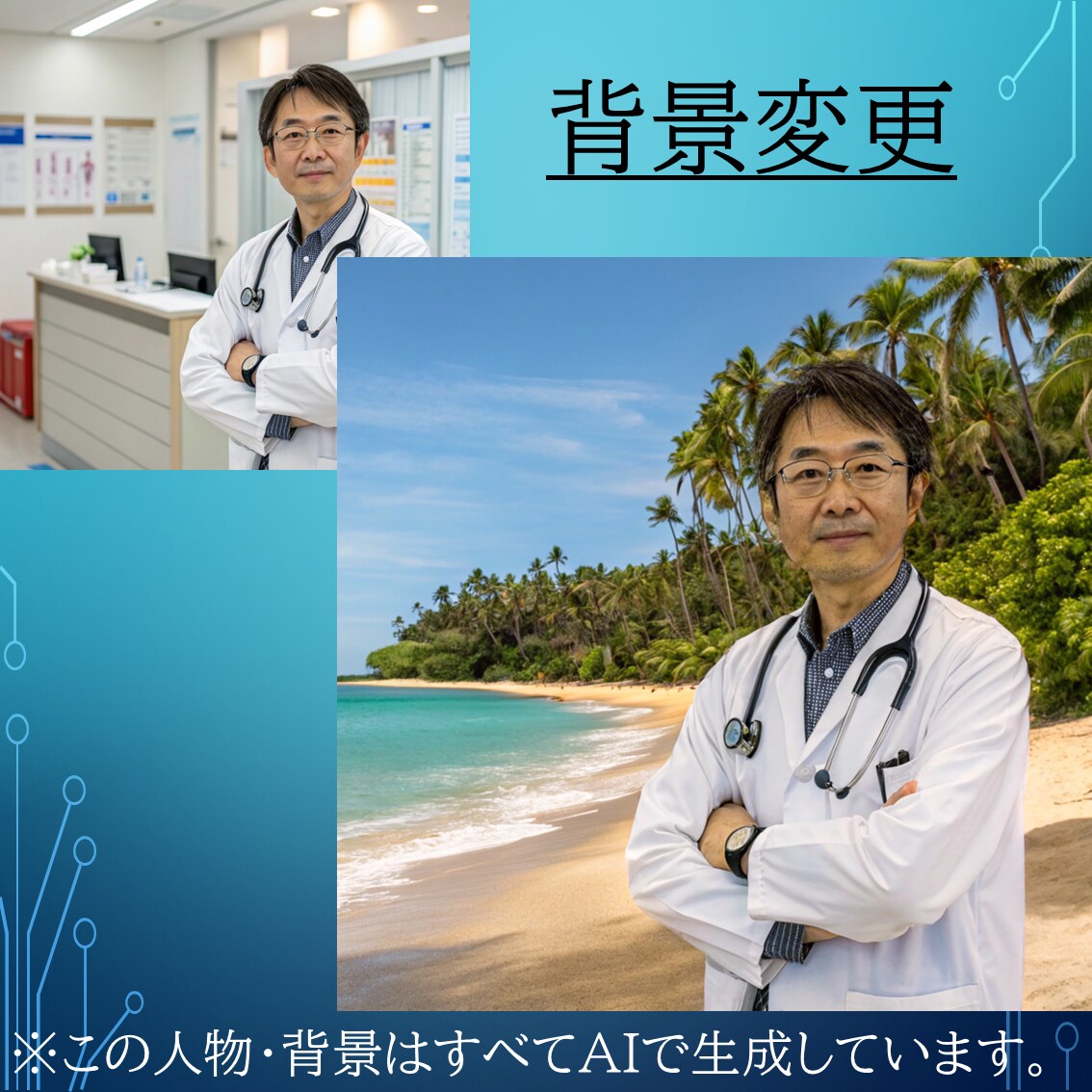 10枚標準・架空可】低価格で背景変更を承ります 誰よりもお安く、画像の背景変更をいたします！架空の場所OK！ イメージ1