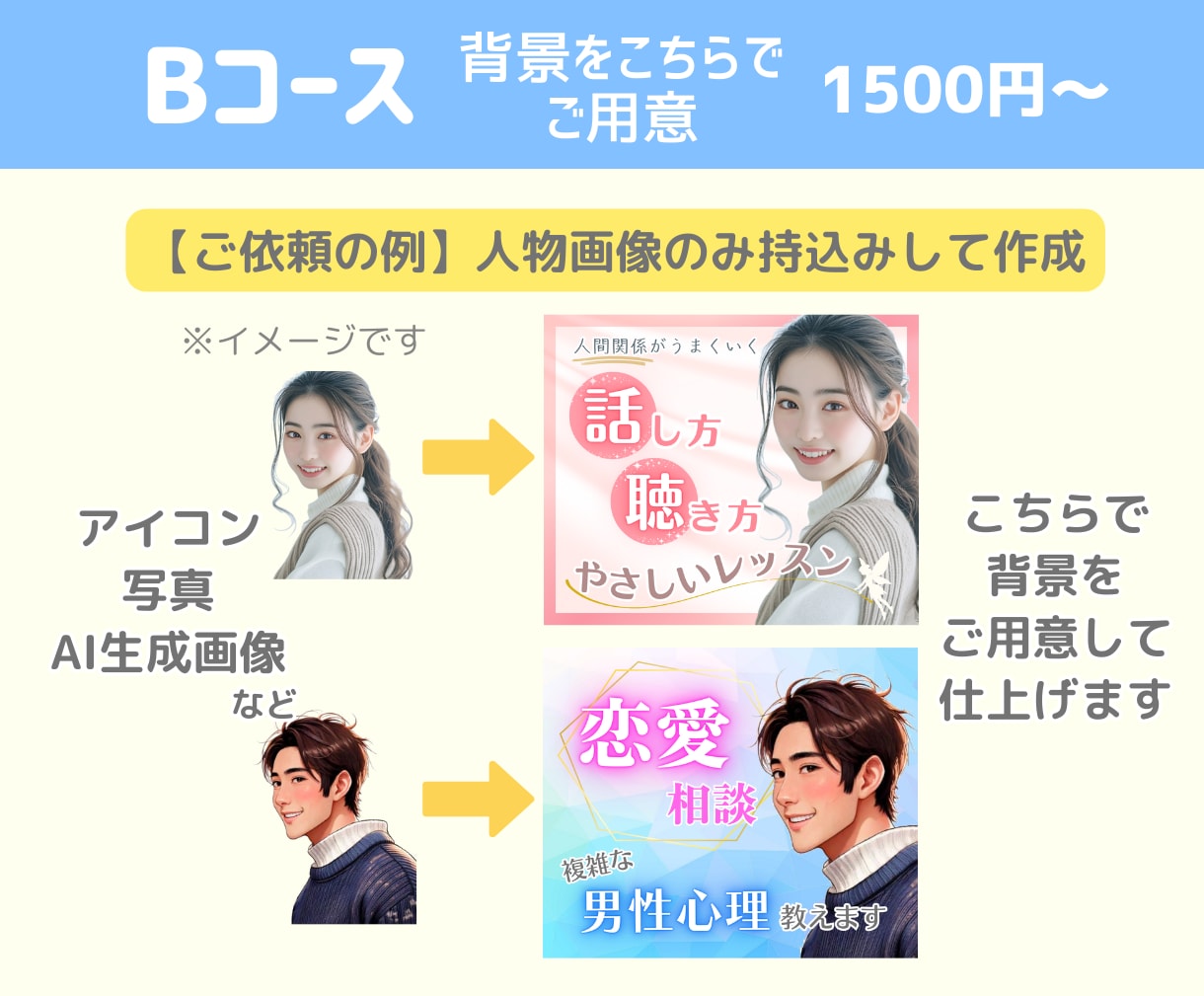 ココナラサムネイル作成❣️あなたの想いを形にします デザイン制作／電話相談・占い／かわいい・綺麗／データ納品 イメージ7