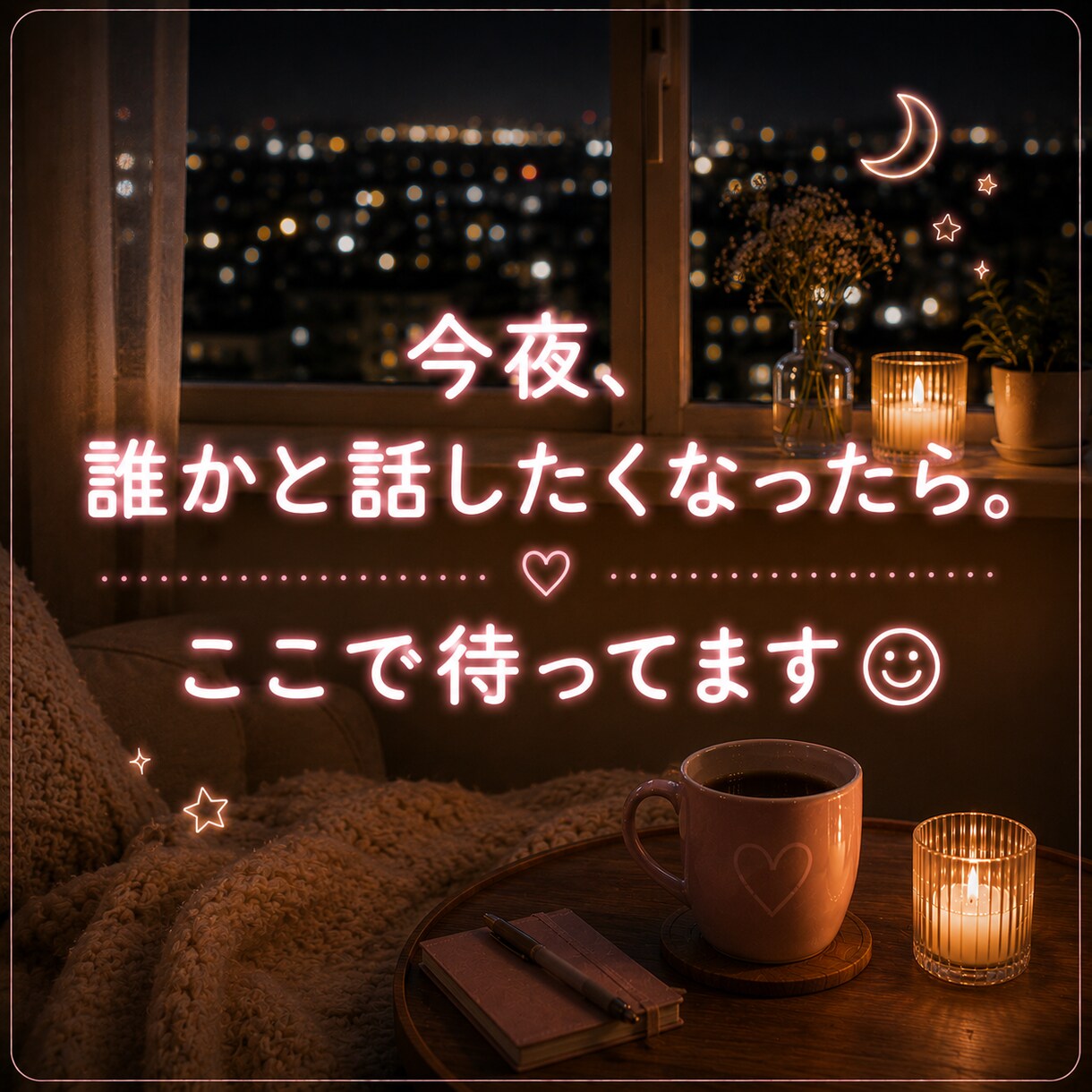 今夜ちょっと話そ♡眠くなるまでお話しします 1分でも大歓迎♡雑談・愚痴・恋の話まで何でも聞きます イメージ5